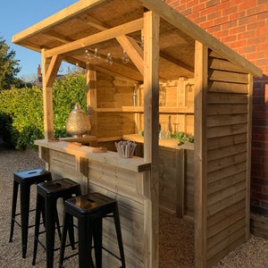 Wooden Garden Bar, Heavy Duty Pressure Treated - Etsy UK