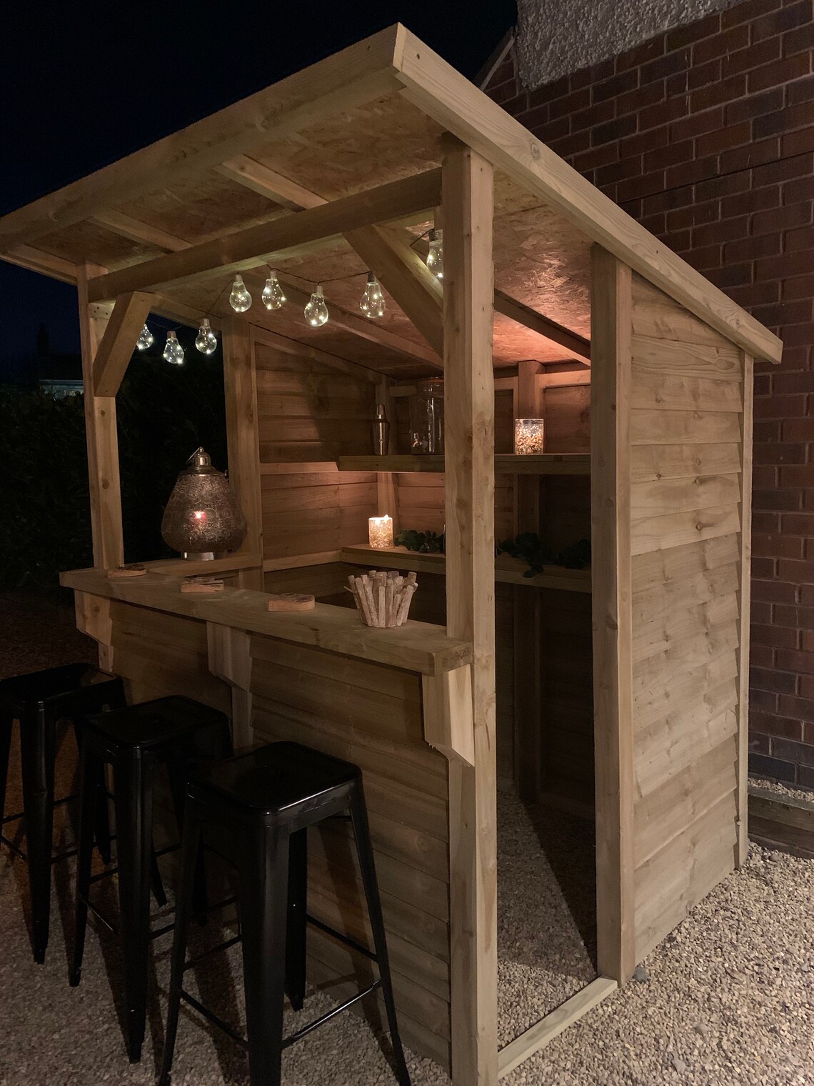 Wooden Garden Bar Heavy Duty Pressure Treated Etsy