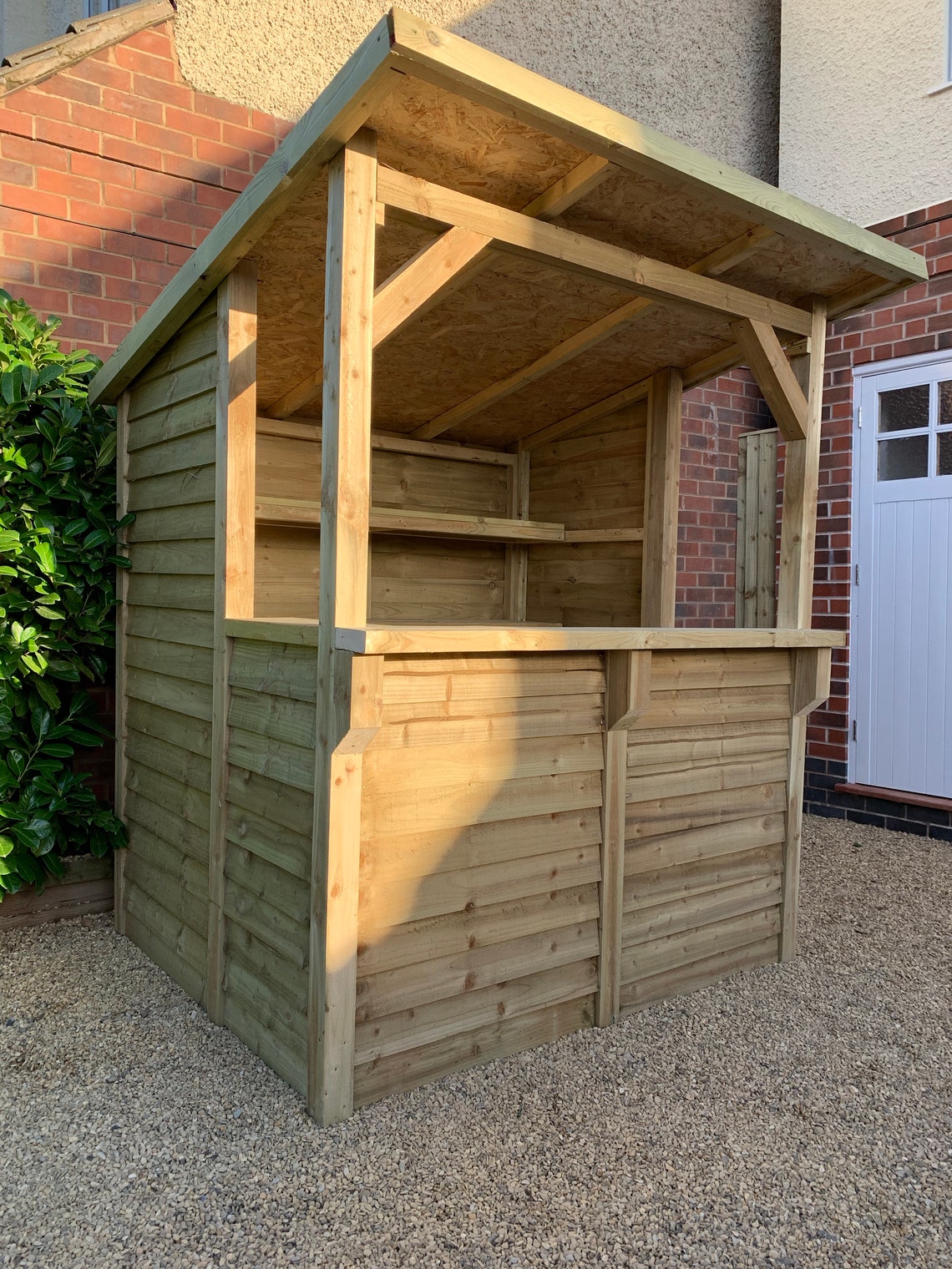 Wooden Garden Bar Heavy Duty Pressure Treated Etsy