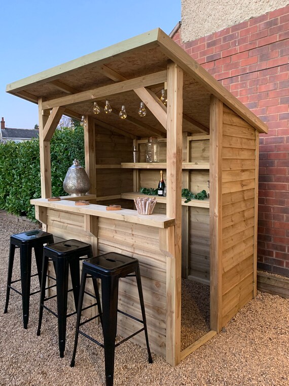 Wooden Garden Bar, Heavy Duty Pressure Treated 