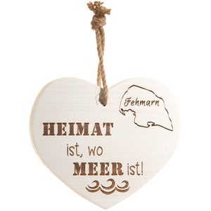 Vintage heart "Fehmarn - home is where sea is!"