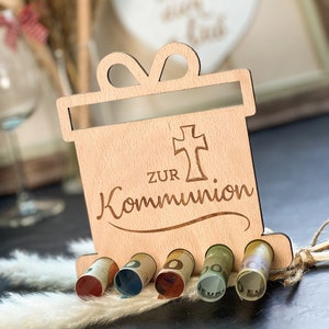 Expositor de madera regalo dinero “Para Comunión” | Vale | Idea de regalo | Alternativa de bono | inyección financiera | regalos cristianos