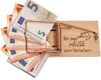 Sayings • Mousetrap cash gift "A few mice to waste" • original gift • funny gift • cash gift mousetrap