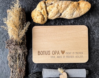 Frühstücksbrettchen "Bonus Opa" | Frühstücksbrettchen mit Gravur | Geschenk für Bonus Opa| Geschenk für Stiefopa | Vatertag | Stiefopa
