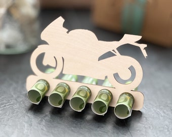 Idée cadeau | Cadeau moto en espèces | Cadeaux en bois | Cadeau moto | Chèque moto | Accessoires moto en espèces