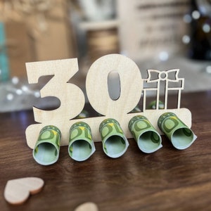 Wooden display money gift "30" | Voucher alternative | Gift idea | Voucher | 30th birthday