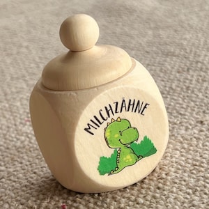 Colored wooden box &quot;Milk teeth&quot; dragon | Wooden milk tooth box with lid and UV print | Tooth box for milk teeth | Gift | Tooth fairy
