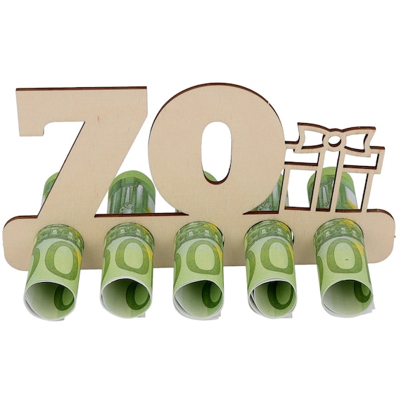 Geldgeschenk Aufsteller 70. Geburtstag Ausgefallene Etsy.de