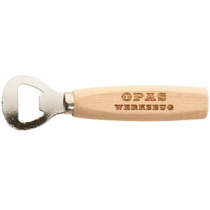 Bottle opener with engraving &quot;Grandpa&#39;s tools&quot;