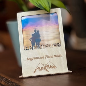 Spruchreif | Wooden picture frame | Picture frame nature | Picture frame with engraving | Photo frame | Gift hiking | Outdoor | Adventure
