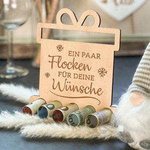 Wooden display money gift &quot;Merry Christmas&quot; | Money gift Christmas | Christmas gift | Christmas voucher