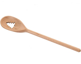 “Christmas tree” wooden spoon with a milled Christmas tree