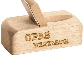 Flaschenöffner Hobel "Opas Werkzeug"