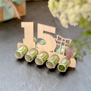 Houten geld cadeau &quot;15&quot; | Voucher alternatief | Cadeau idee | Voucher | 15e verjaardag