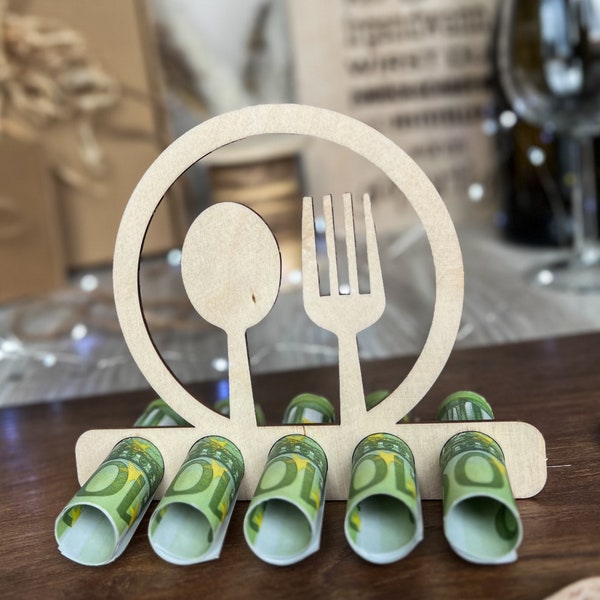 Unusual money gift | Birthday gift | original money gifts Creative money gifts | Wooden restaurant gifts