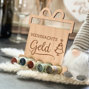 Wooden display money gift &quot;Christmas money&quot; | Money gift Christmas | Christmas gift | Christmas voucher