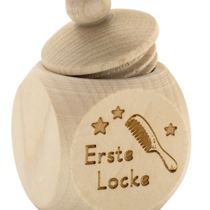 Wooden milk tooth box with screw lid and engraving · Children&#39;s wooden box · First lock for storage · Gifts for birth · Baby gifts