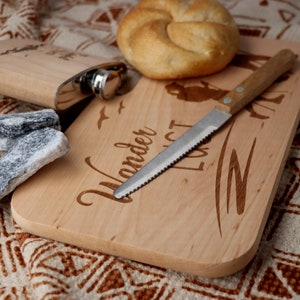 Knife board hiking motifs "Wanderlust"