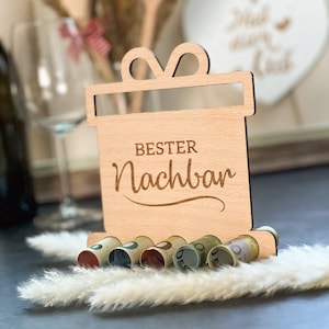 Regalo de dinero con pantalla de madera "Mejor Vecino" | Regalo de dinero | Vale | Regalo | Regalo de cumpleaños | Idea de regalo | amistad