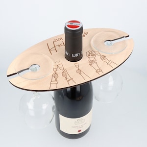 Wine glass holder &quot;For the wedding&quot; hands | Gift for wine lovers | Wooden wine glass holder | Wooden wine stand | Gift idea