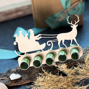 Wooden display money gift &quot;Christmas sleigh&quot; | Christmas gift idea | Voucher alternative | Santa Claus | Christmas sleigh