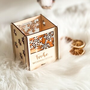 Tealight holder &quot;Merry Christmas&quot; | Lantern | Gift idea | Christmas decoration | Tealight holder with engraving | Candle holder | Decoration