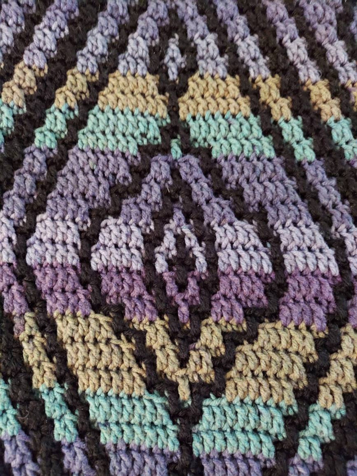 Mosaic Crochet Casablanca Afghan Etsy