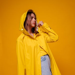 bright Yellow Raincoat, perfect for spring, summer and autumn rainy days image 4