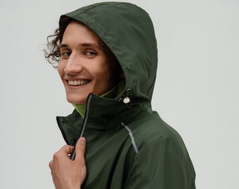men's raincoat, waterproof and windproof jacket