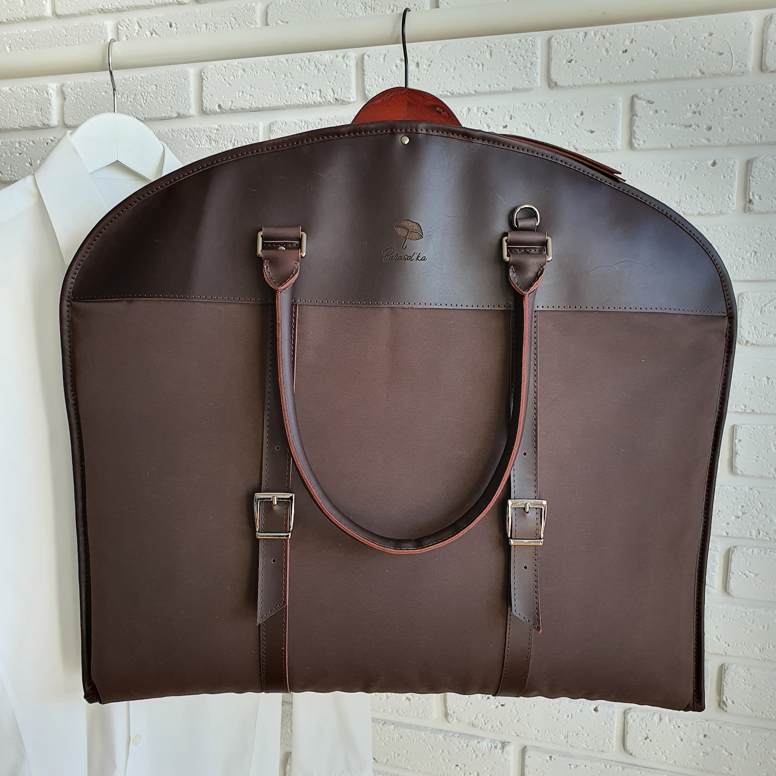 Leather Garment Bag Travel Garment Bag Carryon Garment Bag With