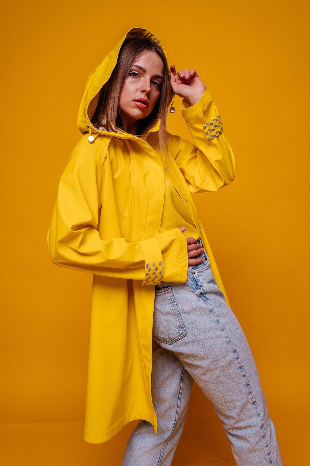 Bright Yellow Raincoat, Perfect for Spring, Summer and Autumn Rainy Days Etsy