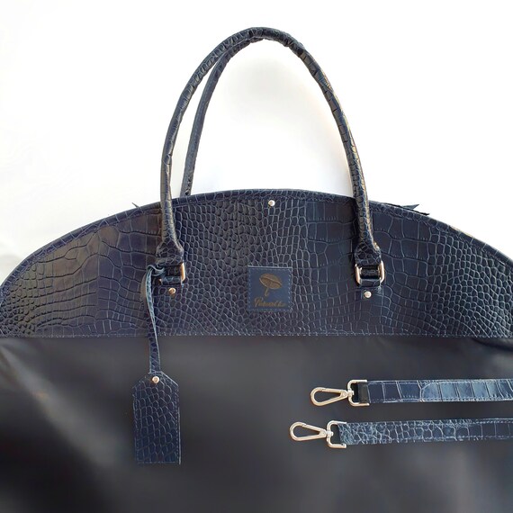 Personalized Leather Garment Bag Business Travel Dress Bag Etsy