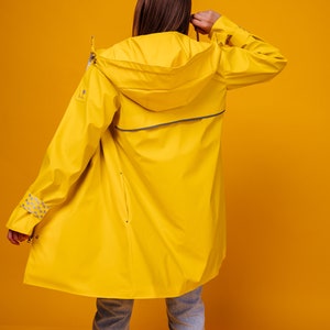 bright Yellow Raincoat, perfect for spring, summer and autumn rainy days image 8