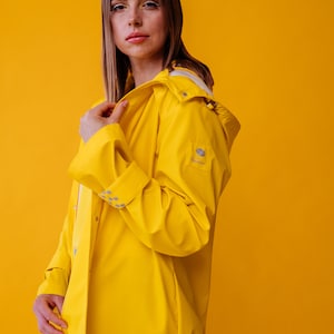 bright Yellow Raincoat, perfect for spring, summer and autumn rainy days image 9