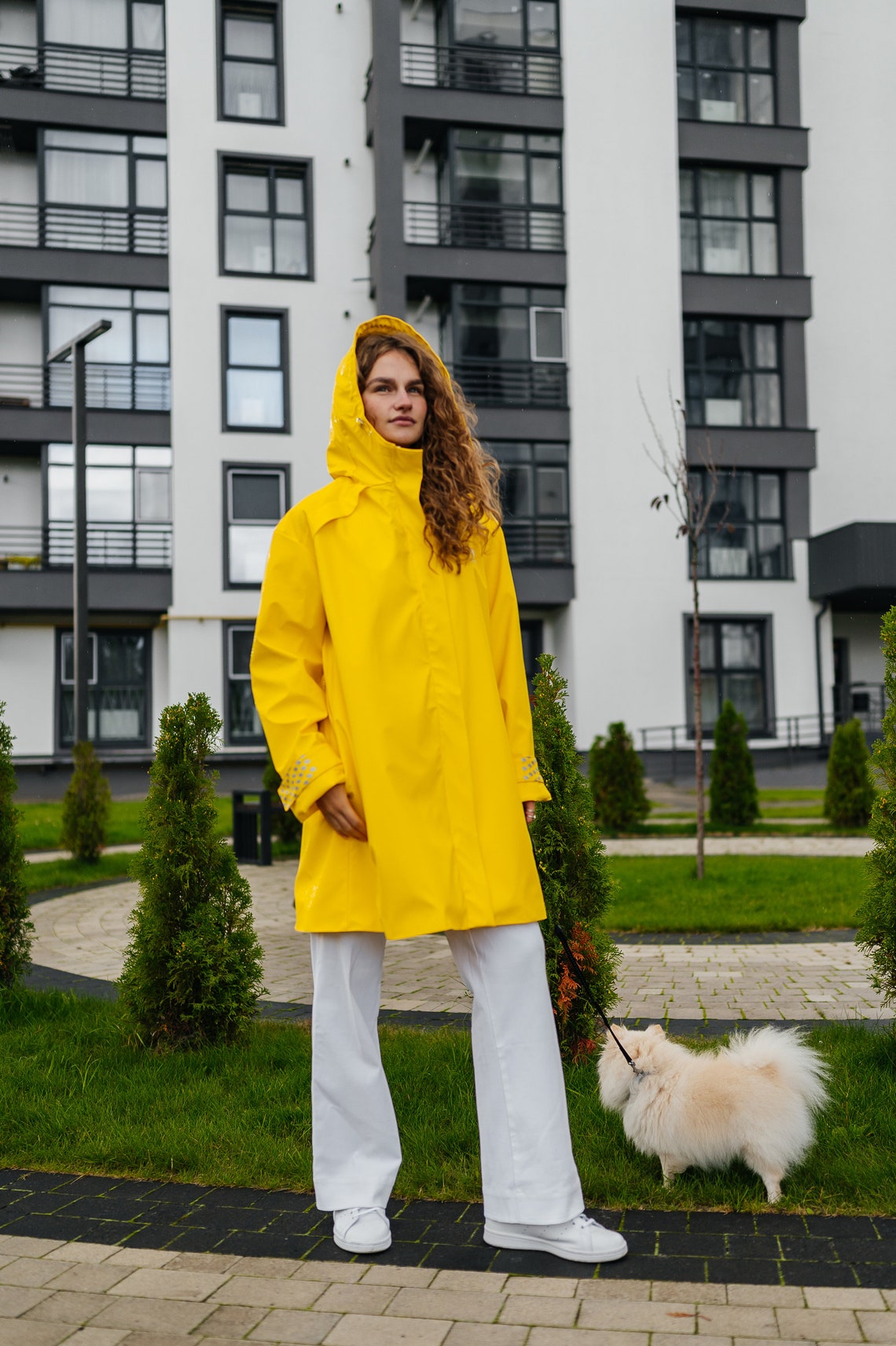 Travel Raincoat Women's Yellow Raincoat Premium Quality Water Resistant