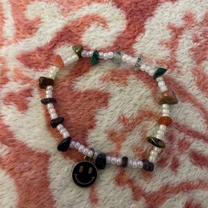 Glasperlen und Kristall Armband