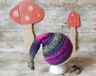 Multicoloured Pixie Hat - Childs small