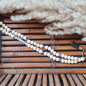 Lanyard, Wood Bead Lanyard, Teacher Lanyard, Teacher Gift, Personalized Lanyard, Lanyard with name, Custom Gifts, Custom Color Lanyard