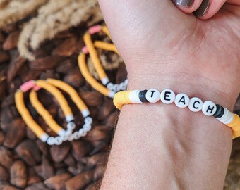 Teacher Bracelet-heishi-christmas gift-school teacher-sunday school teacher