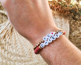 KC Stack/kansas city/chiefs/boho stack/kansas/sports accessories/arm candy
