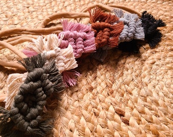 Mommy & Me Earring-Headband-Piggie Tail Clips/Macrame/Matching/Boho