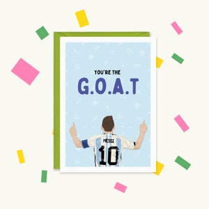 Carte Lionel Messi - Coupe du monde Argentine 2022 - Carte Messi - Coupe du monde Messi - Carte d'anniversaire Messi - Anniversaire Messi - Carte de célébration Messi