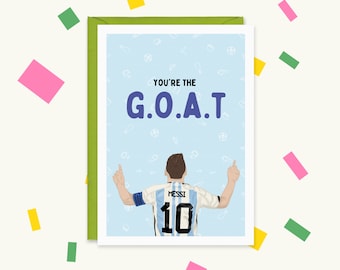 Messi Birthday Card, Funny Football Card for Him, Lionel Messi Card, Football Birthday Card, Funny Card for Football Fan
