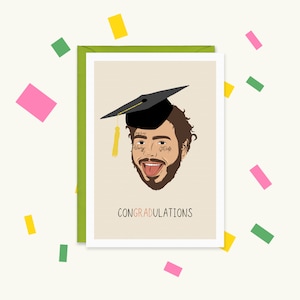 Post Malone Card - Post Malone Gefeliciteerd - Post Malone ConGRADuations - Afstudeerkaart - Gefeliciteerd Card - Post Malone