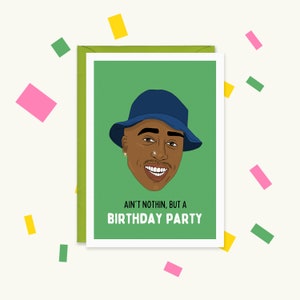 Carte Tupac - carte d'anniversaire Tupac - carte d'anniversaire hip hop - carte d'anniversaire drôle Tupac Shakur - cartes Tupac