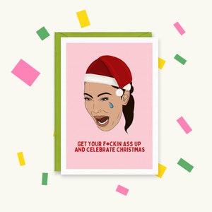 Funny Kim Kardashian Christmas Card - Kim K - Kardashians - Kylie Jenner - Kim Kardashian - The Jenners - The Kardashians - Kris - Khloe