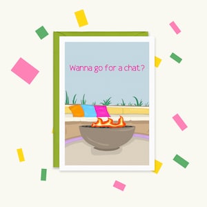 Love Island Karte - Wanna Go For A Chat? - Süße Karte - Lustige Love Island Karte - Love Island Fans - Love Island Grußkarte