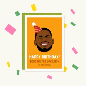 Cartão de aniversário de Santan Dave - Cartão Dave - Cartão de Santan Dave - Cartão de fã de Dave - Dave - Dave Rapper - Cartão de rap do Reino Unido - Cartão de aniversário de rap do Reino Unido - Stormzy