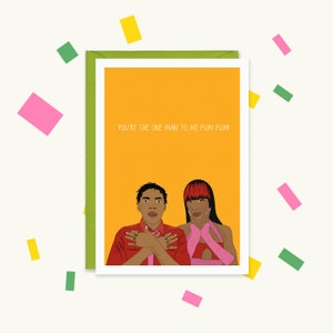 One Man To Mi Pumpum - Vanessa Bling - Tarjeta Bashment - Tarjeta del Día de San Valentín del Caribe - Tarjeta de San Valentín Dancehall de Vybz Kartel para ella