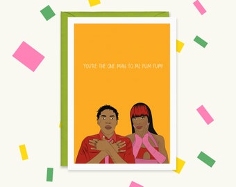 One Man To Mi Pumpum - Bashment Valentine’s Card - Vybz Kartel Vanessa Bling - Funny Caribbean Card